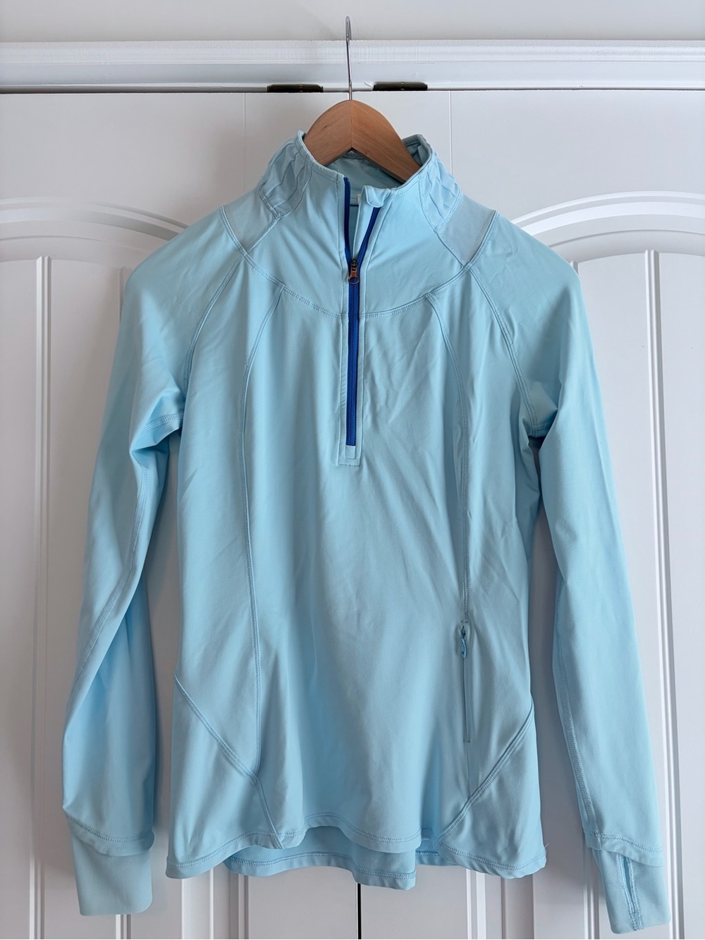 Lululemon Go the Distance 1/2 Zip Women's Pullover Jacket Light Blue Size 6